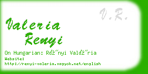 valeria renyi business card